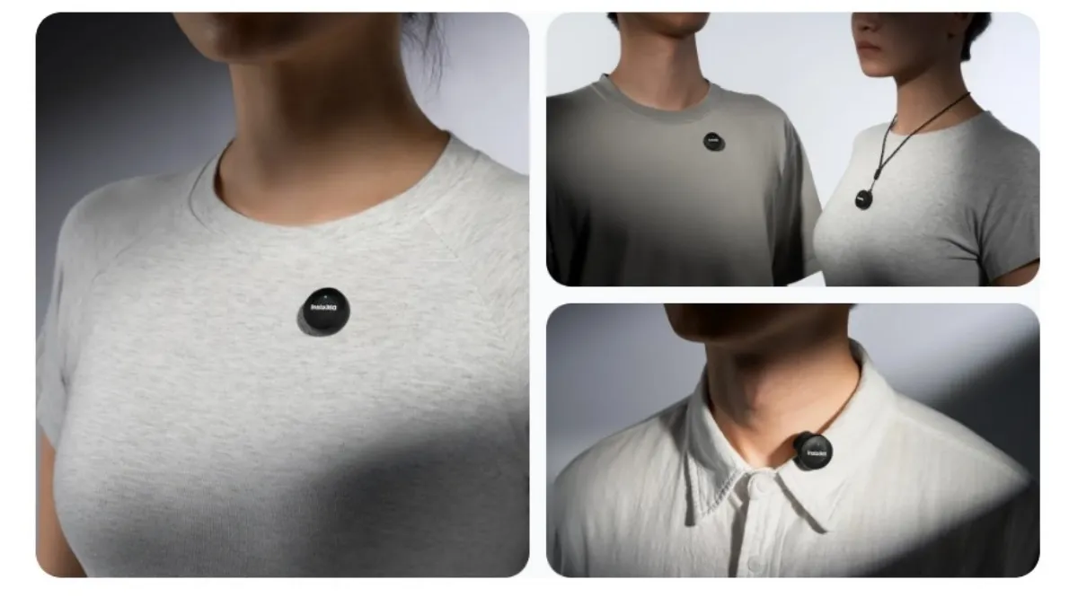 Mic Air Insta360 siêu nhẹ, "gắn như không" nhưng bám cổ áo cực kỳ chắc chắn 